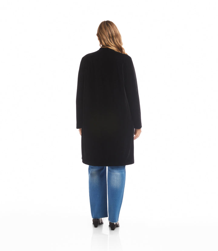 Plus Size Velvet Duster