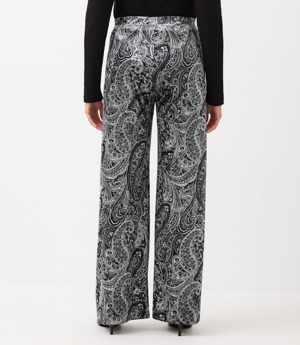 Velvet Wide-Leg Pants