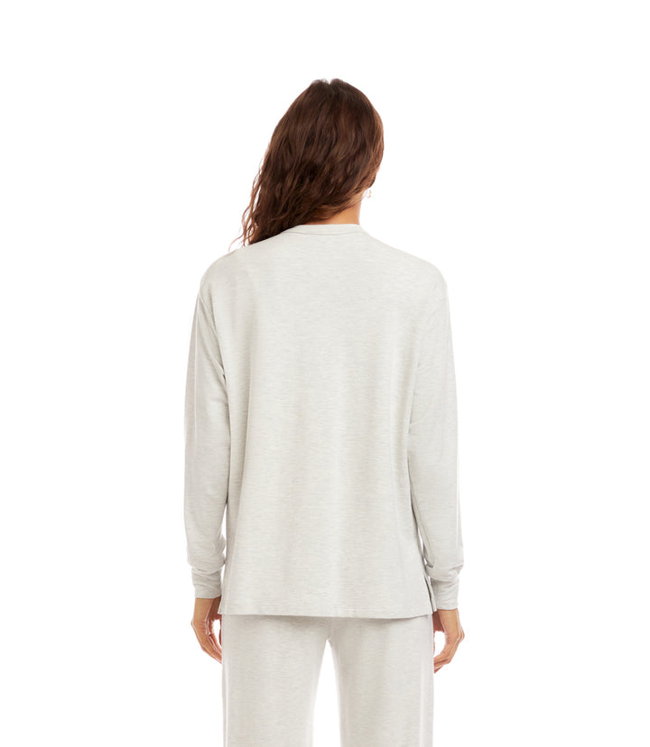 Petite Size V-Neck Kangaroo Pocket Sweatshirt