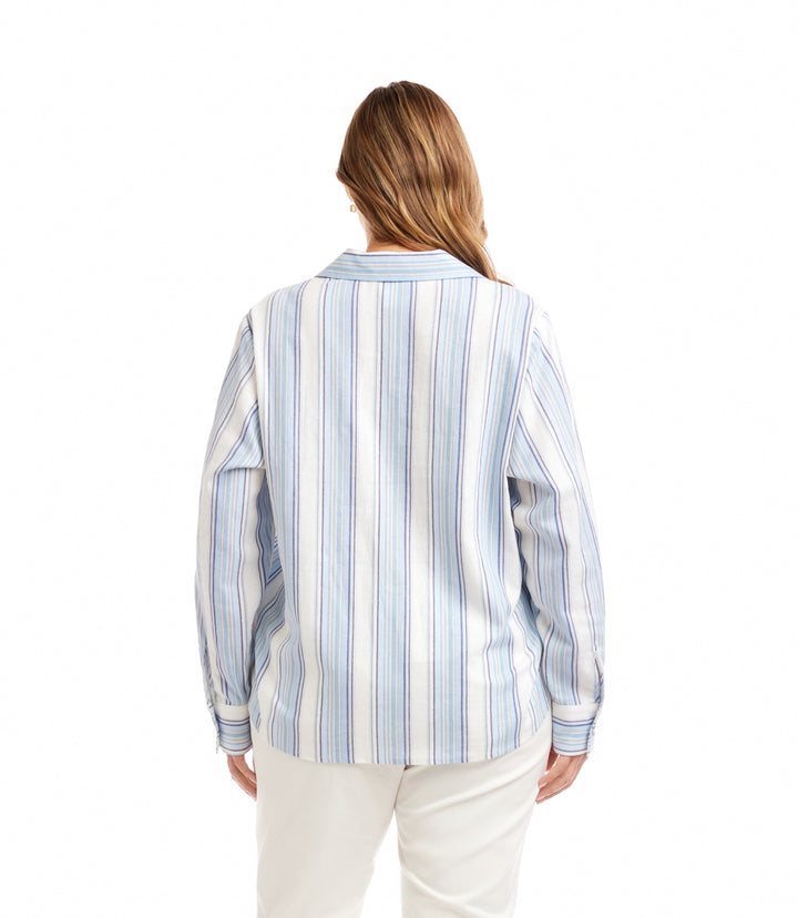 Plus Size Eyelet Lace Up Top