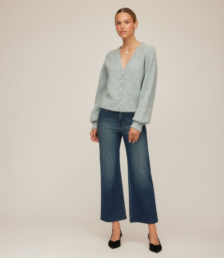 Pearl Button Cardigan Sweater