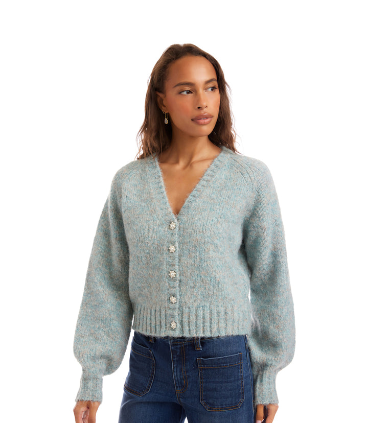 Pearl Button Cardigan Sweater