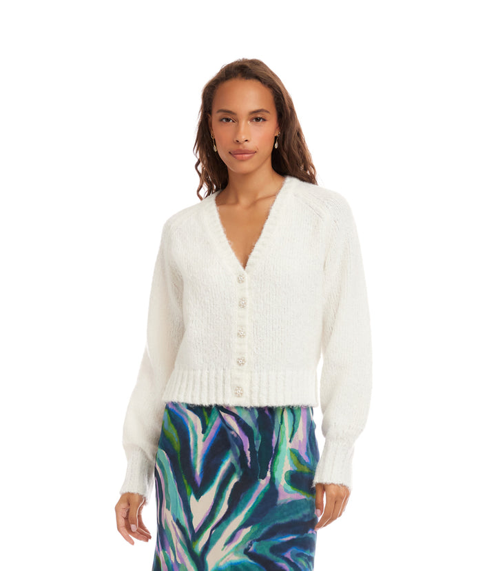 Pearl Button Cardigan Sweater