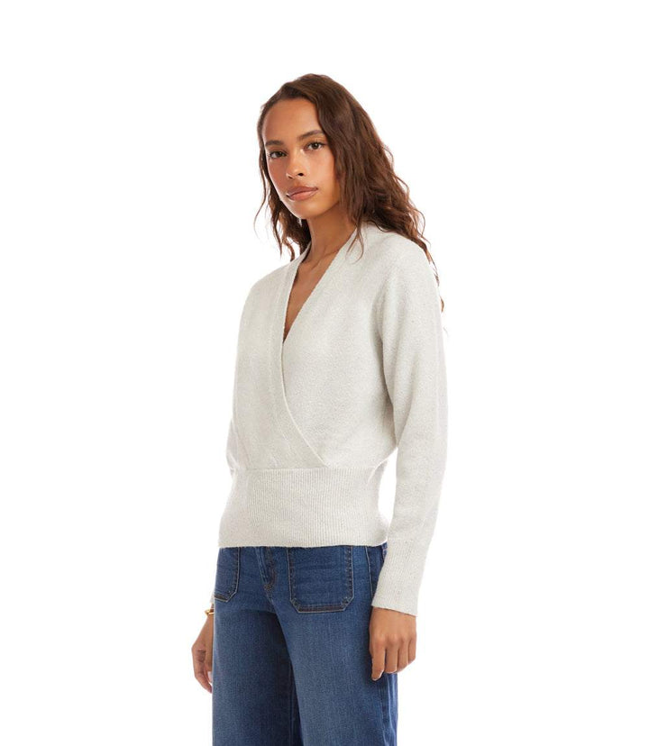 Sequin Wrap Sweater