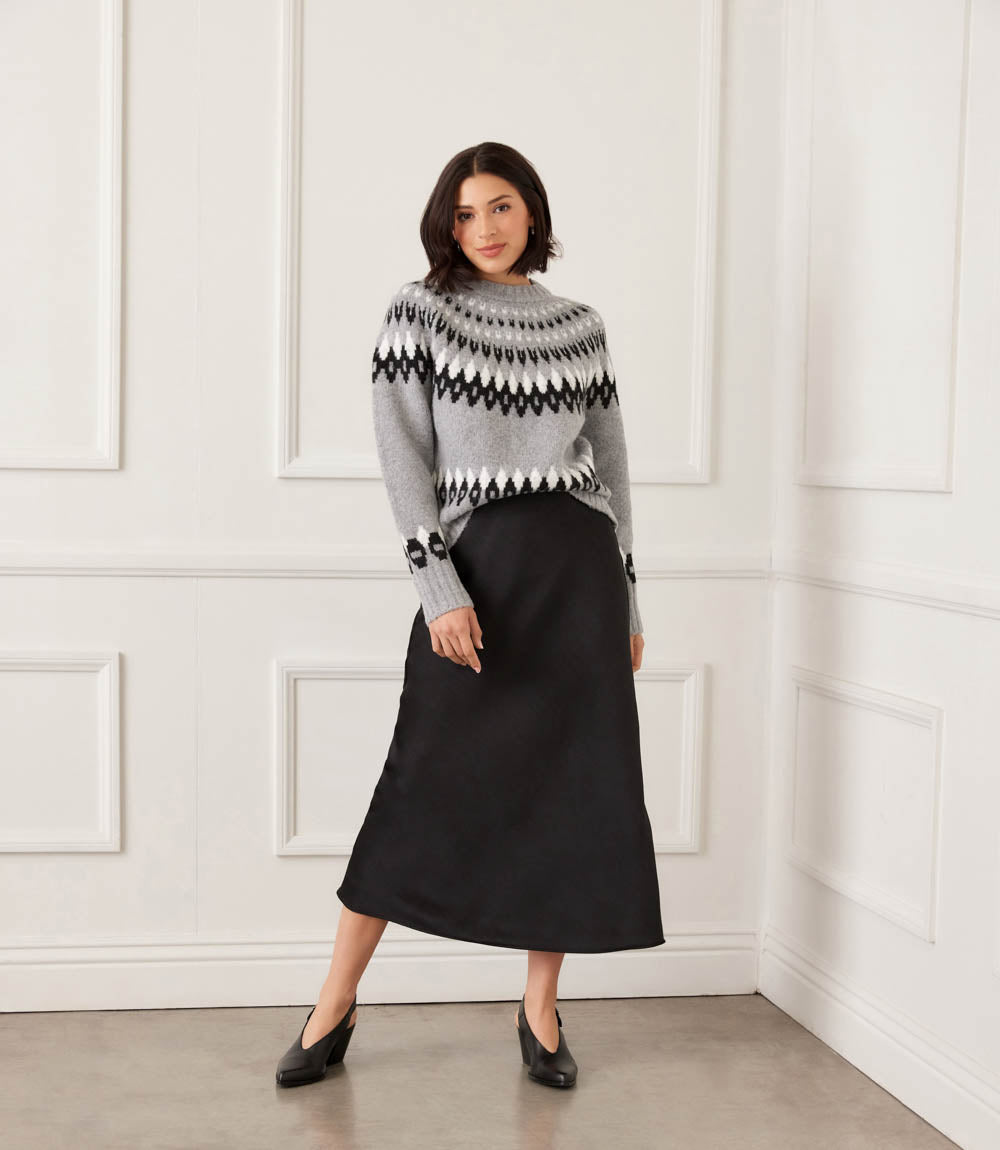 Jacquard Crewneck Sweater