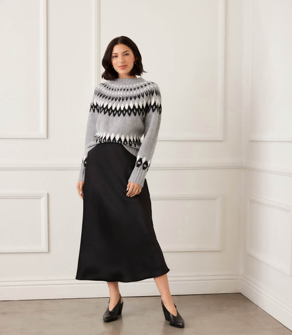 Jacquard Crewneck Sweater