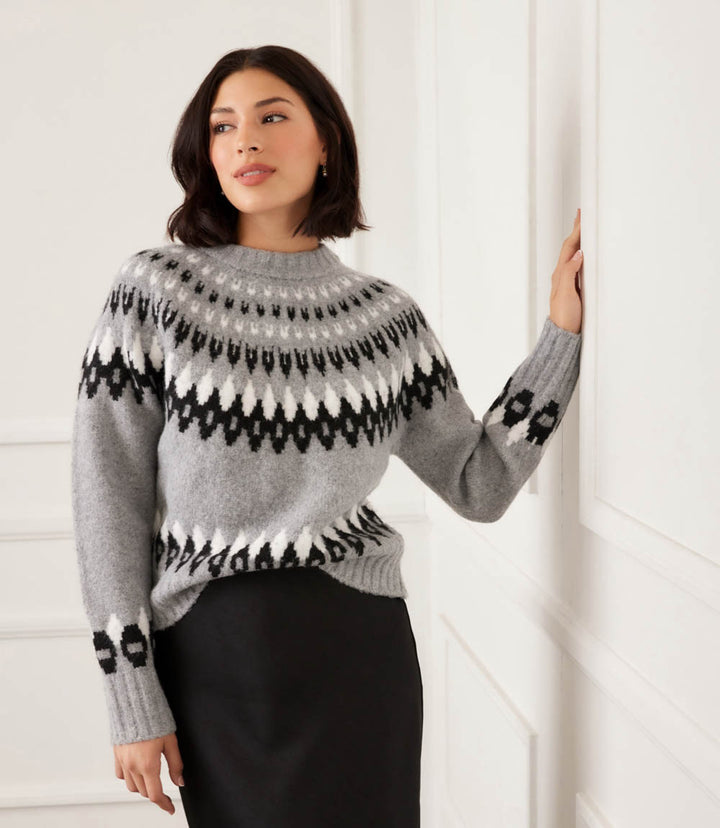 Jacquard Crewneck Sweater