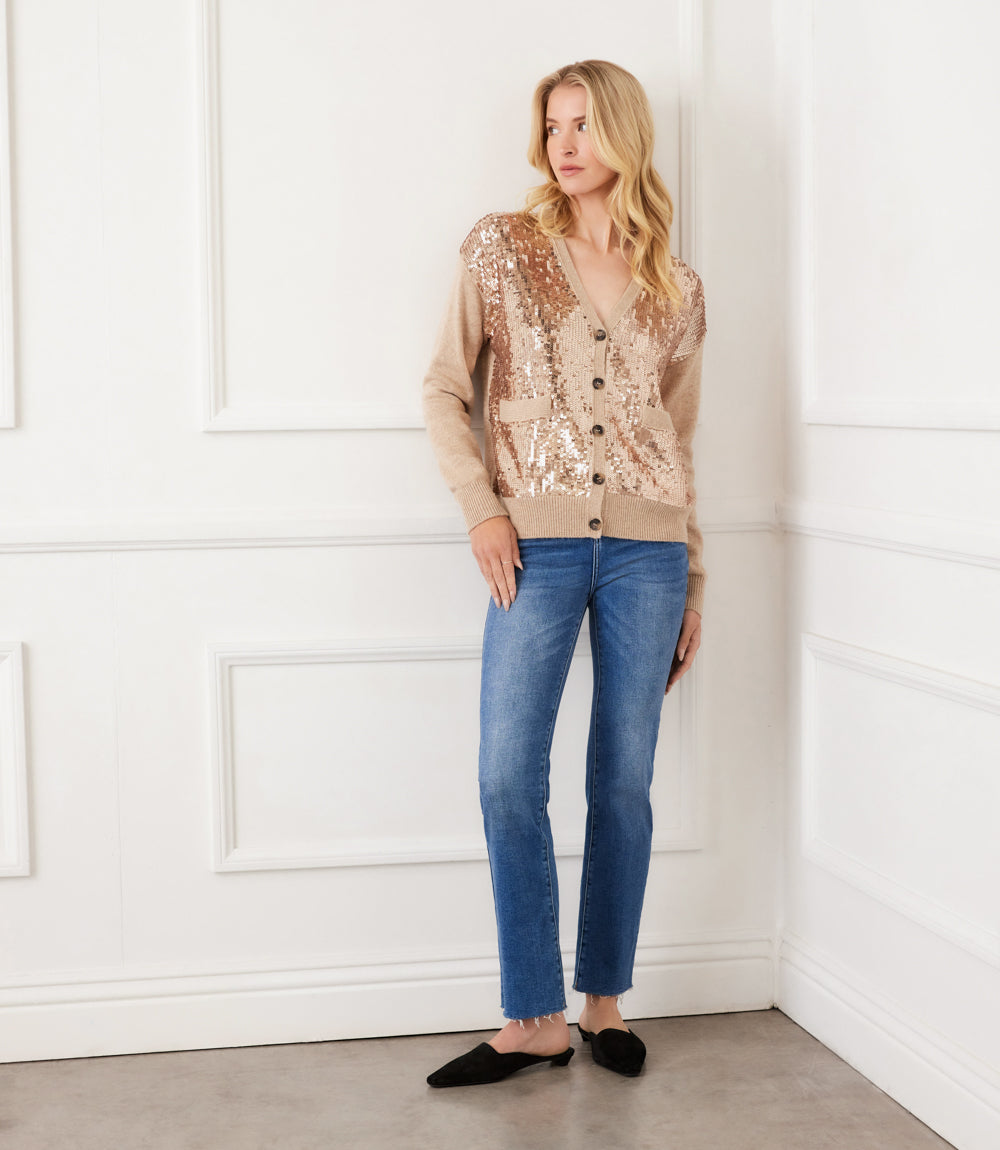 Sequin Cardigan Sweater
