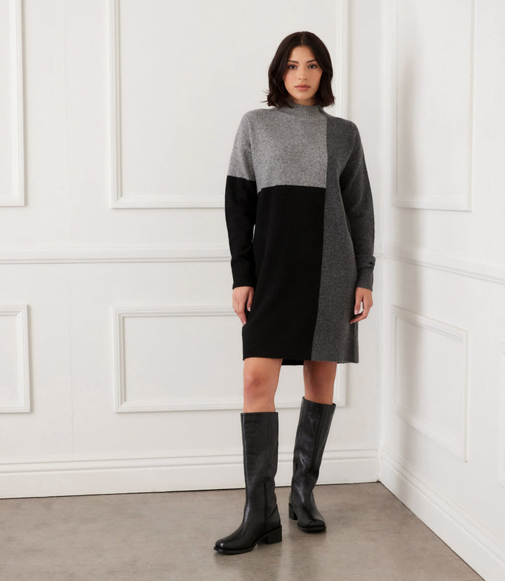 Colorblock Sweater Dress