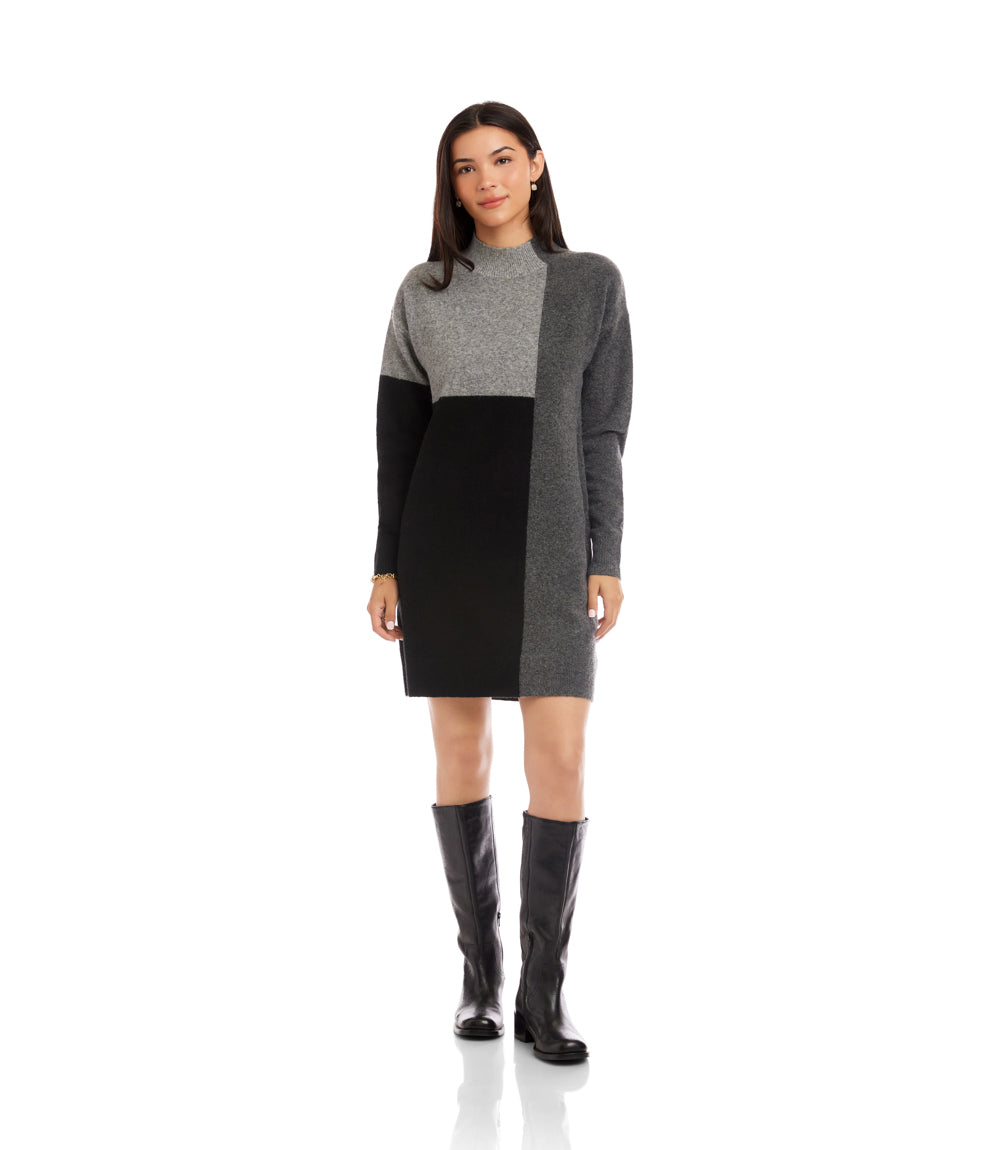 Colorblock Sweater Dress