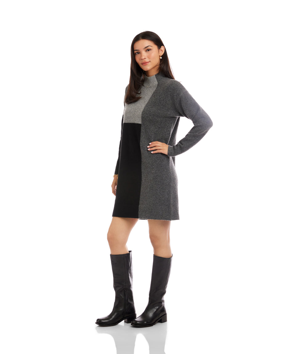 Colorblock Sweater Dress