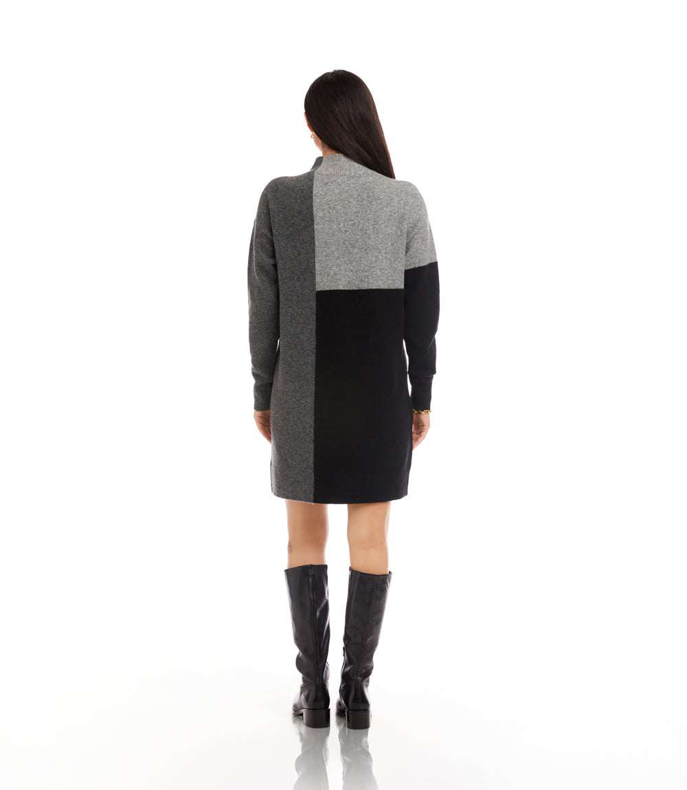 color block knit dress Color Block Knit Sweater Dress Gabi Swimwear