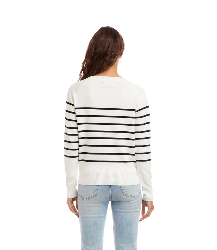 Henley Stripe Sweater