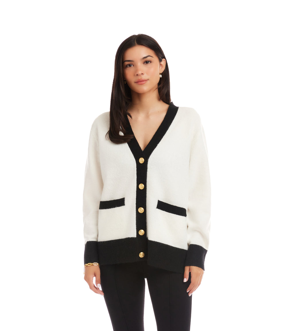 Colorblock Cardigan Sweater