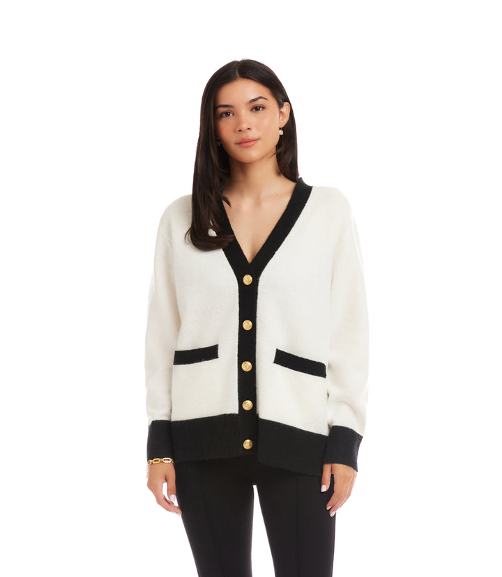 Colorblock Cardigan Sweater