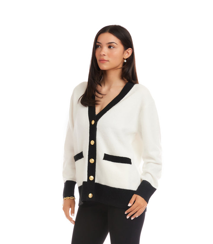 Colorblock Cardigan Sweater