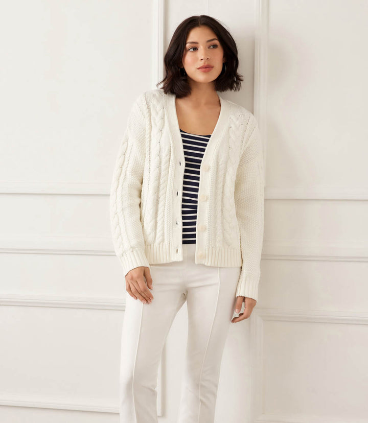 Cable Knit Cardigan Sweater