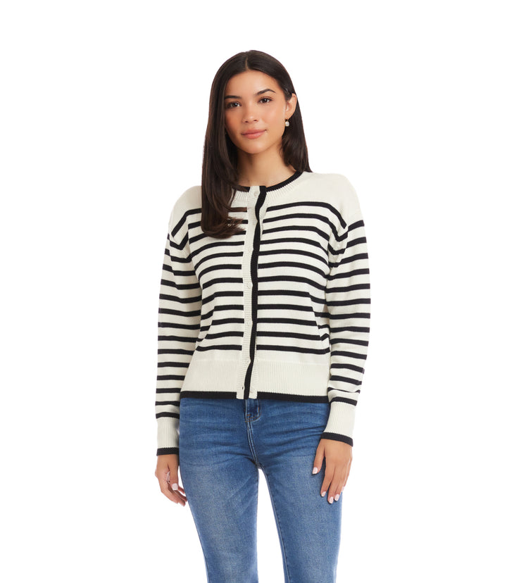 Stripe Cardigan Sweater