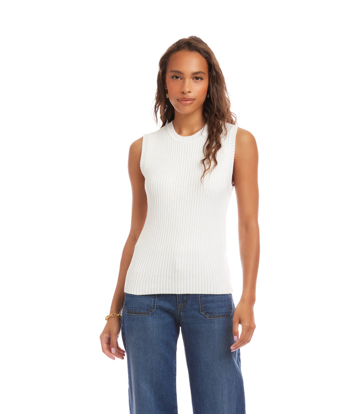 Petite Size Ribbed Sweater Tank