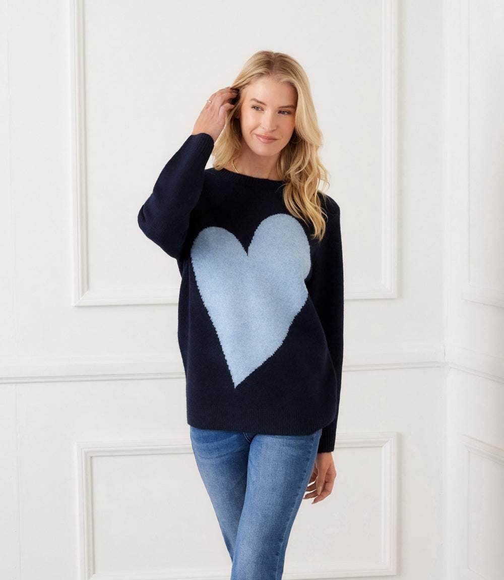 Heart Jacquard Sweater