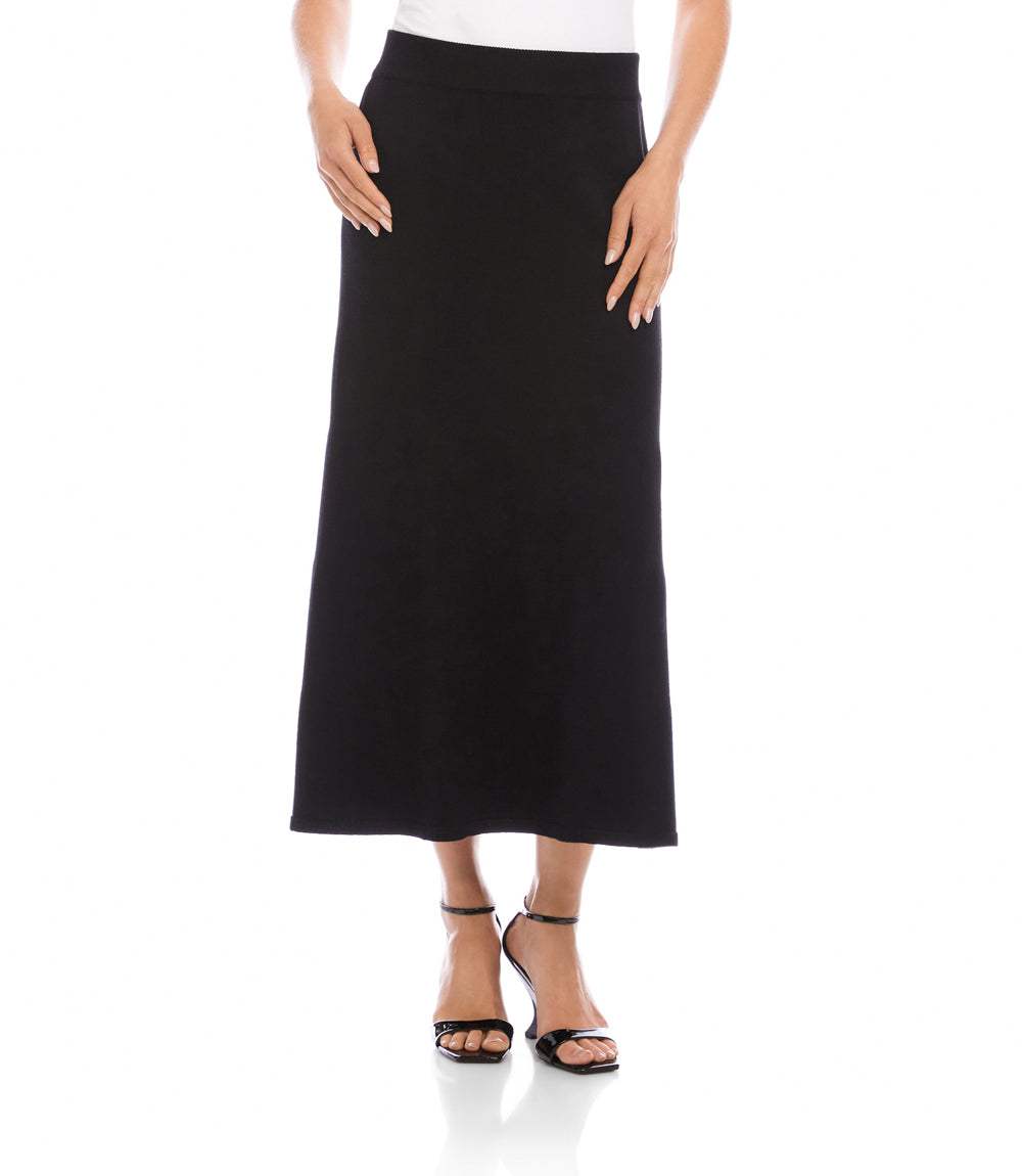Sweater Knit Midi Skirt | Effortless Style & Comfort – Karen Kane