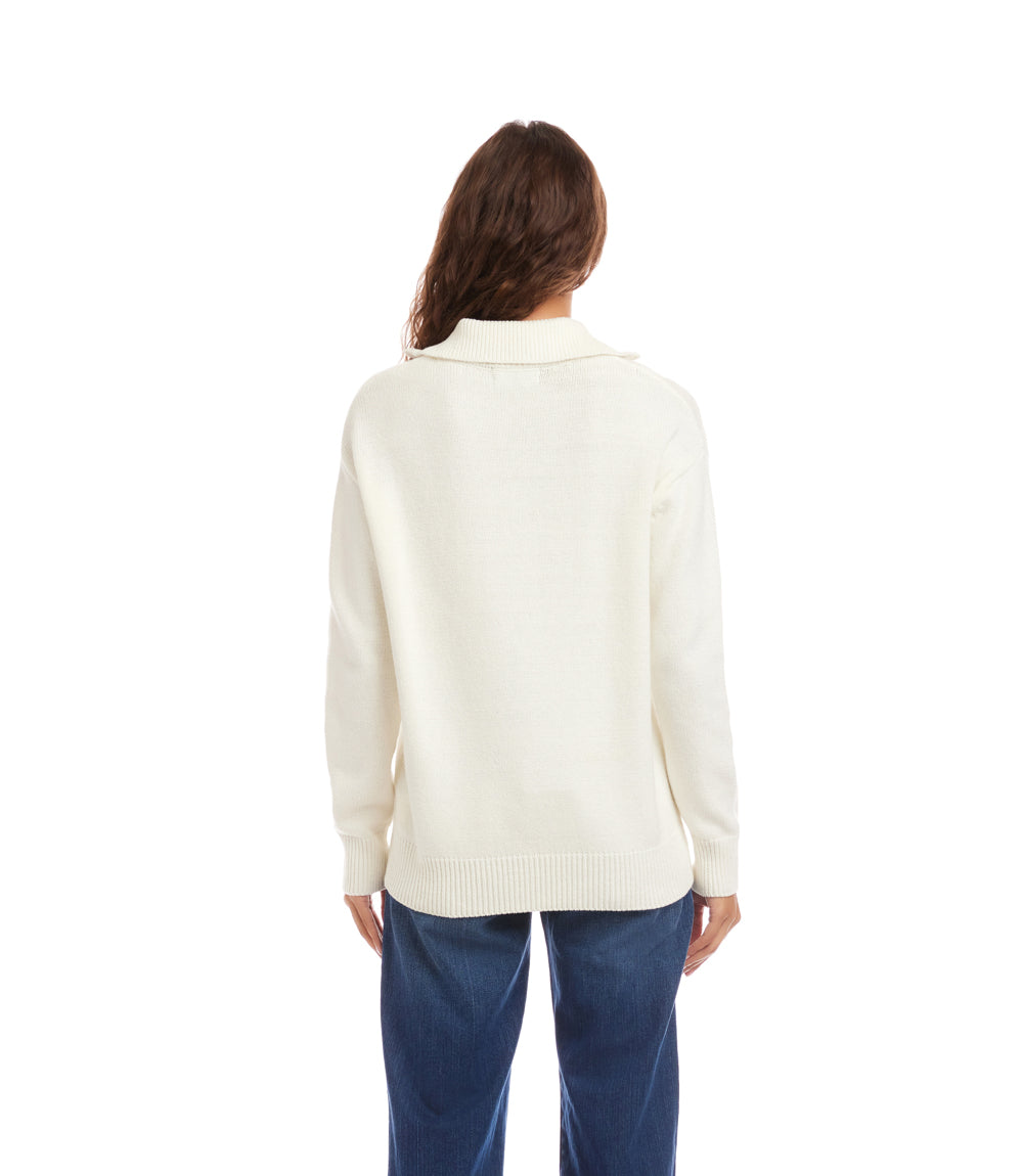 Half Zip Kangaroo Pocket Sweater