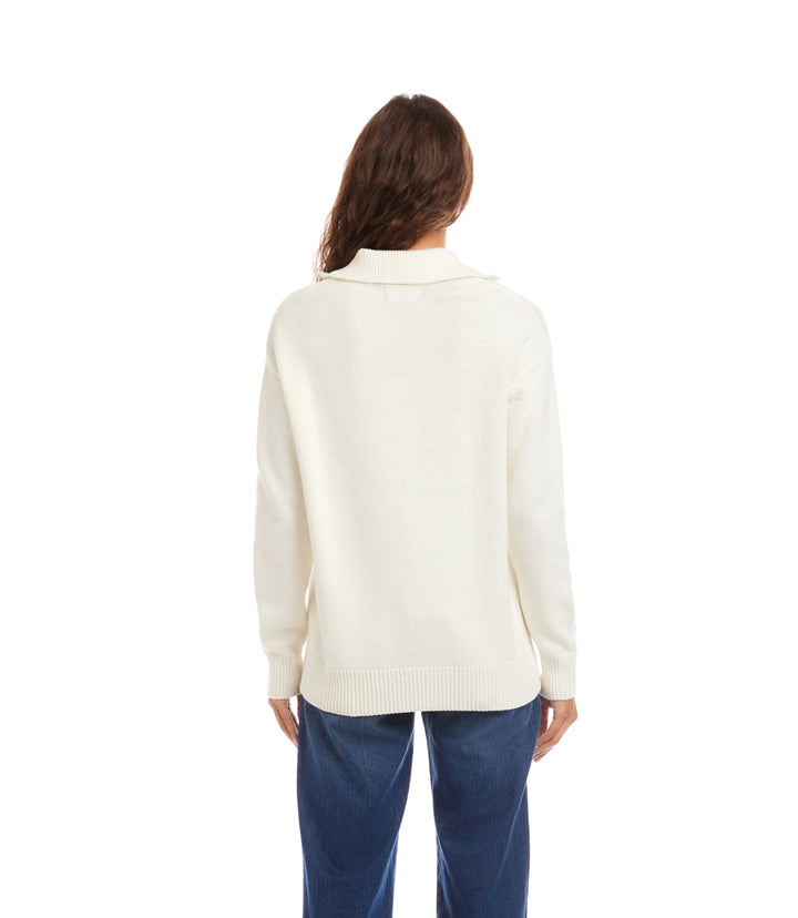 Half Zip Kangaroo Pocket Sweater