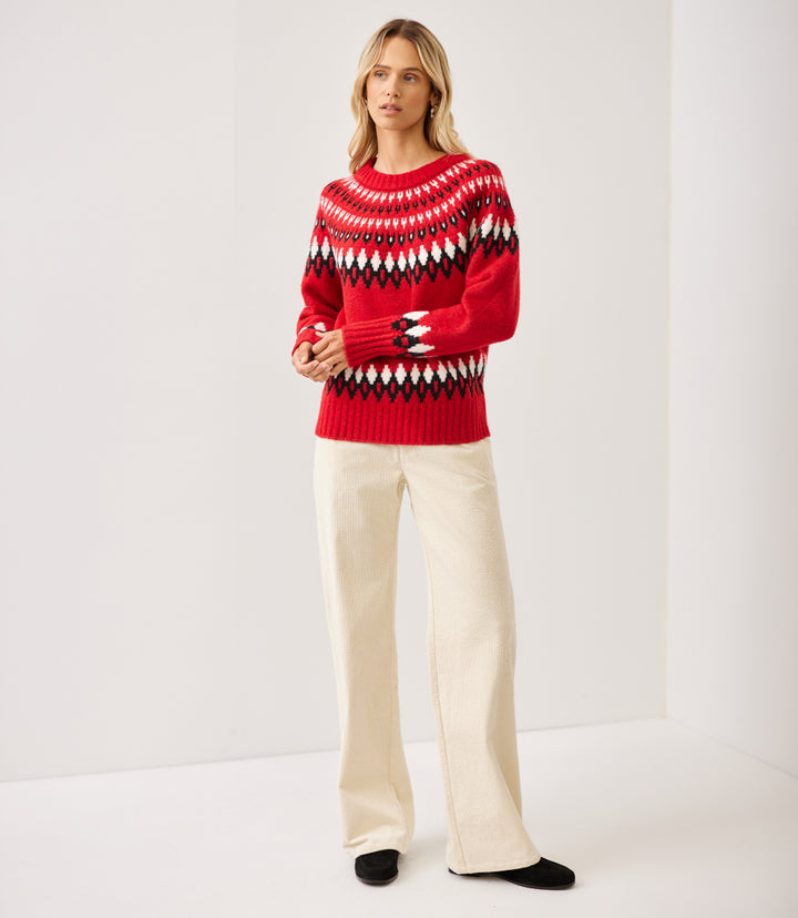 Jacquard Crewneck Sweater