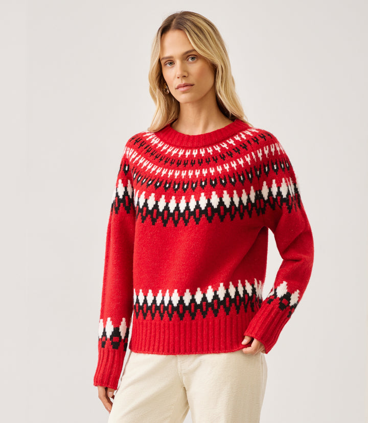 Jacquard Crewneck Sweater
