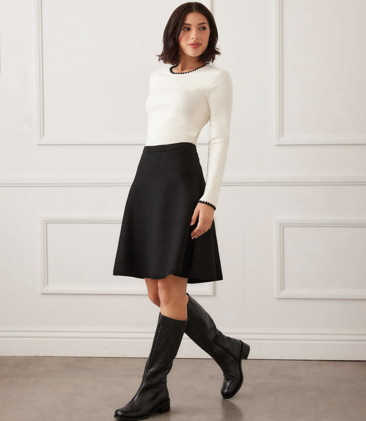 Sweater Knit A-Line Skirt