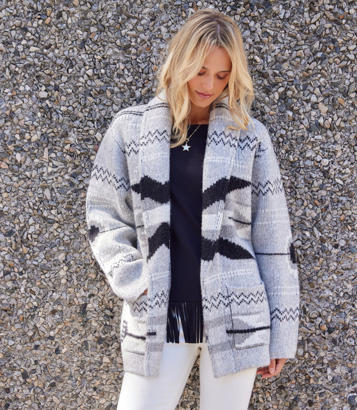 Jacquard Cardigan Sweater