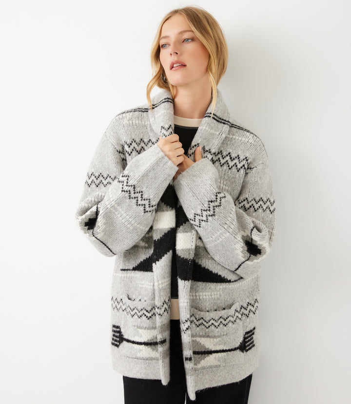 Jacquard Cardigan Sweater