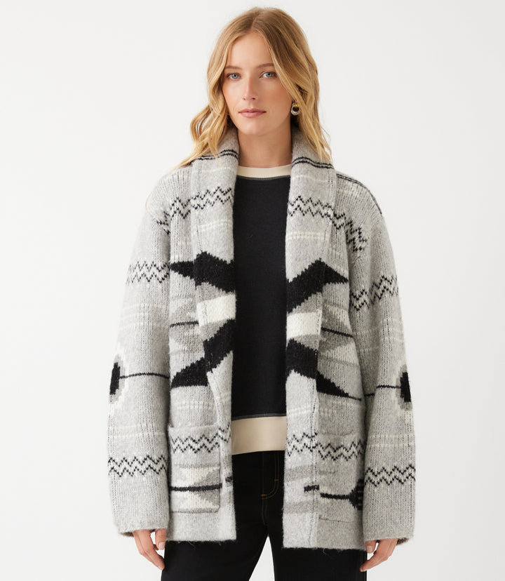 Jacquard Cardigan Sweater