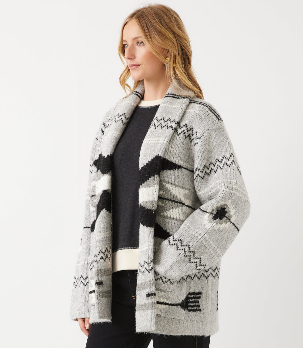 Jacquard Cardigan Sweater