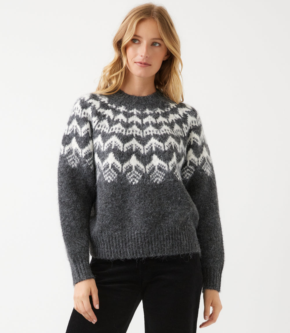 Jacquard Crewneck Sweater