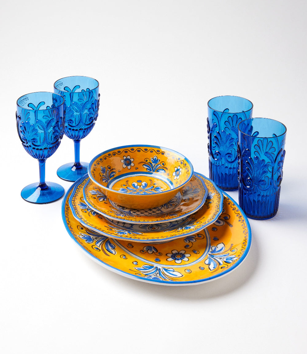 Acrylic Fleur Wine Glass