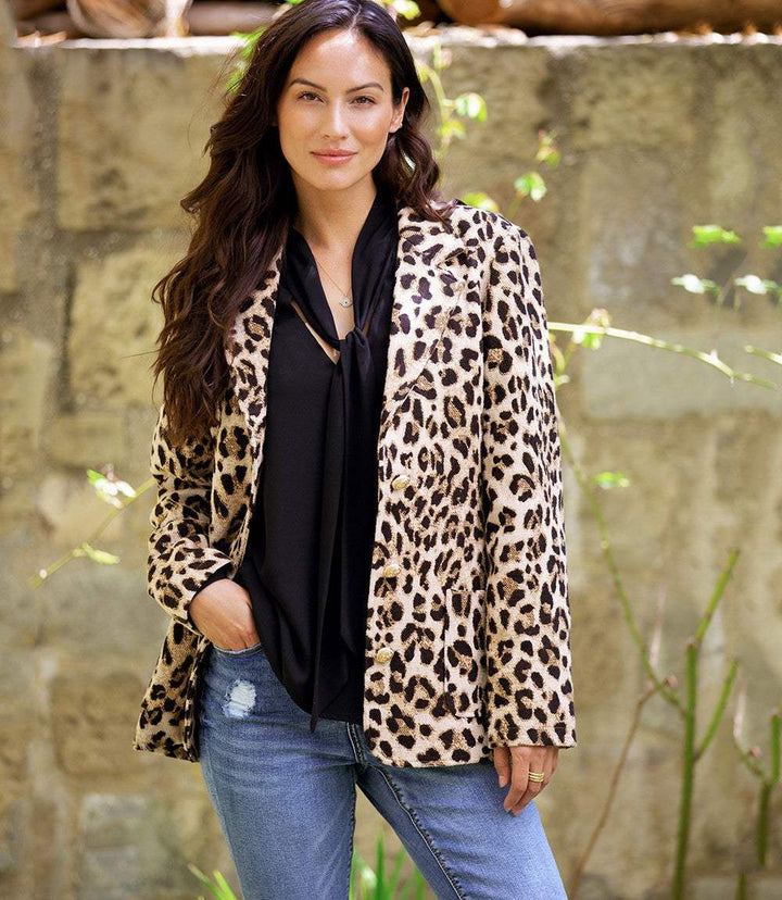 Animal Jacquard Blazer