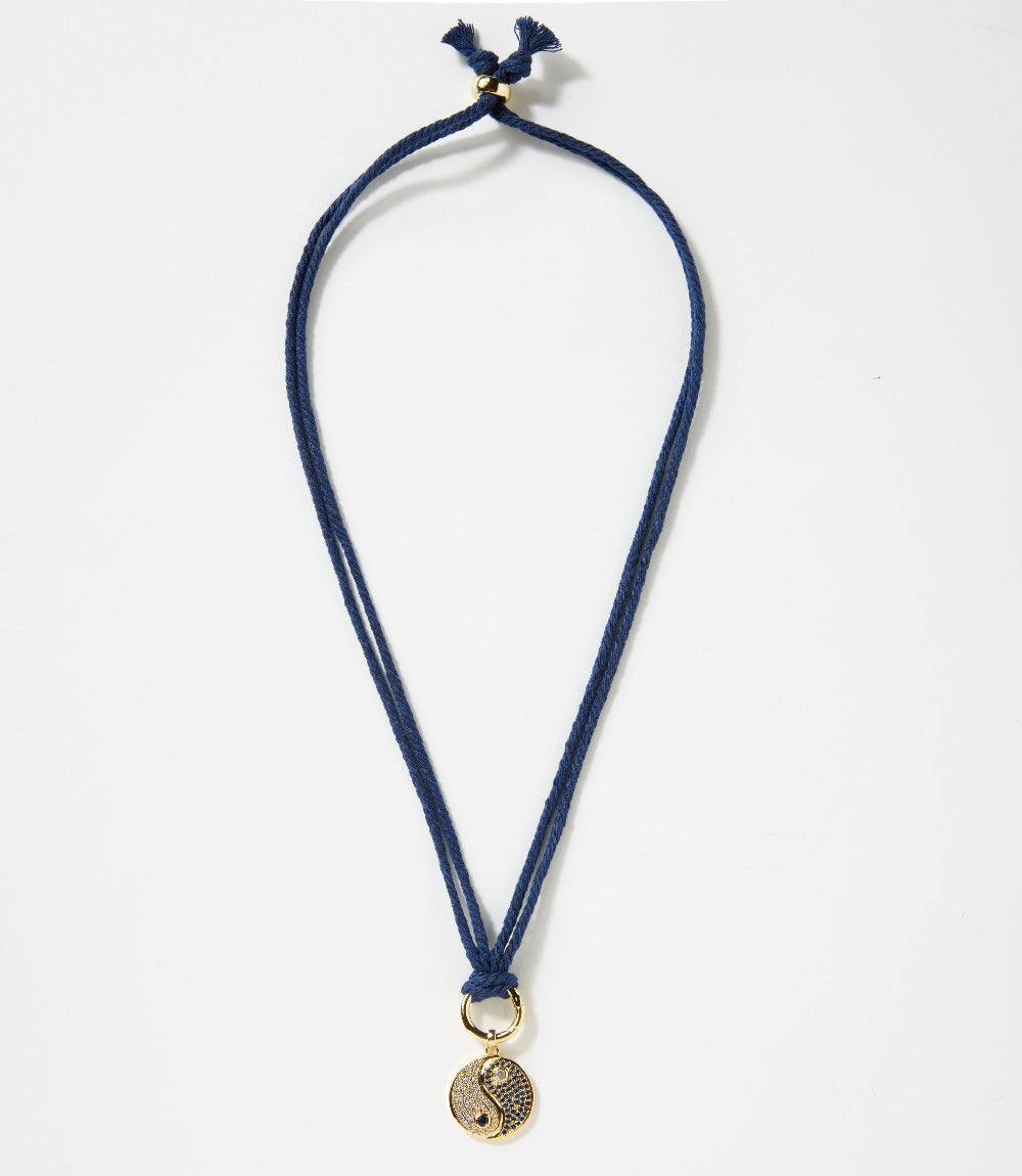 Yin Yang Disc Cord Necklace