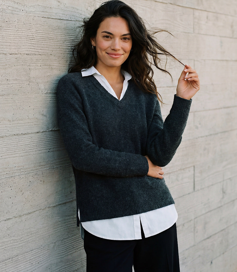 Petite Size Layered Sweater