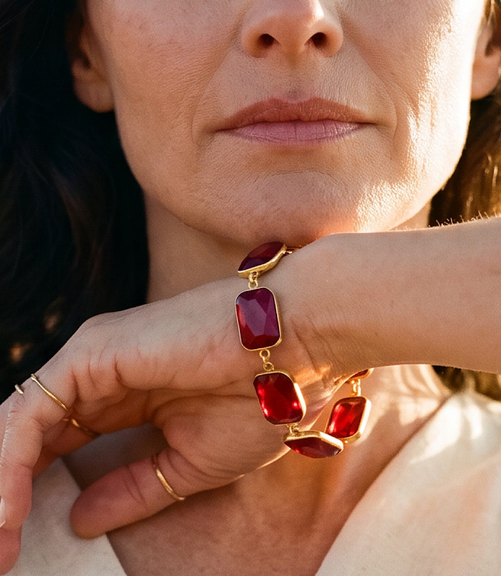 Ruby Link Bracelet