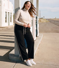 Plus Size Edge Stitch Drawstring Sweatpants