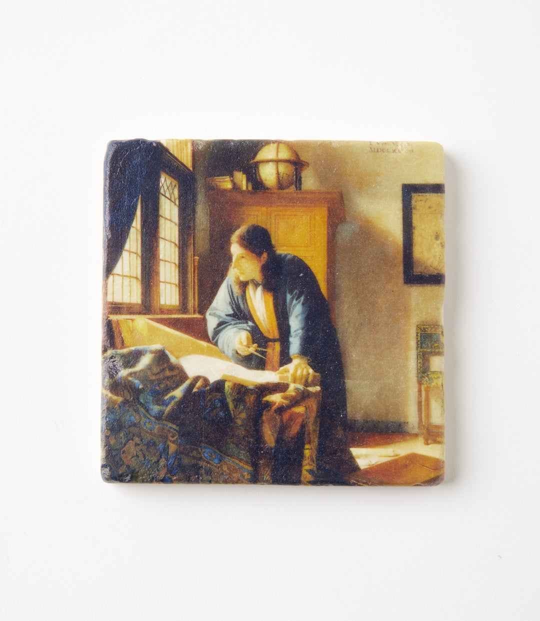 Johannes Vermeer Marble Coasters, Set Of 4