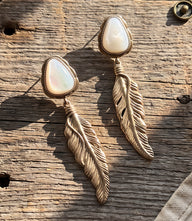Desert Plume Golden Feather Earrings