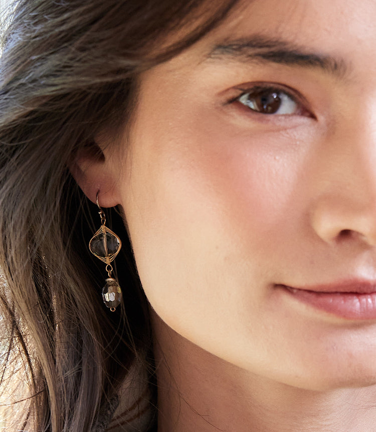 Smokey Quartz Dangle Earrings