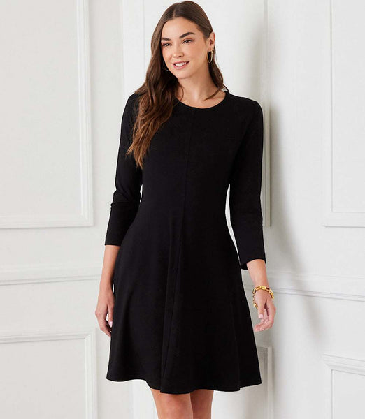 Karen Kane 3/4 Sleeve Fit & Flare Dress in Black Medium Karen Kane 3/4 Sleeve Fit & Flare Dress in Black Medium