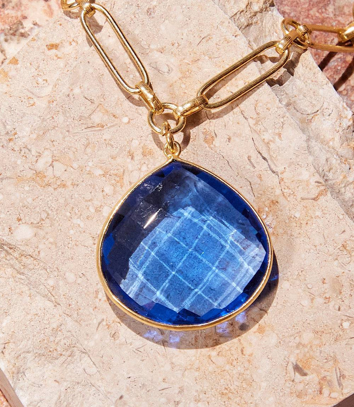 Blue Tanzanite Pendant Necklace