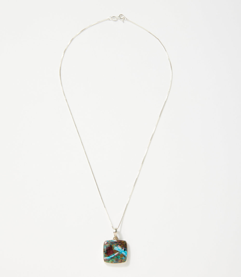 Bronze Turquoise Pendant Necklace