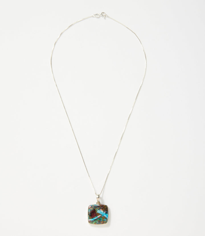 Bronze Turquoise Pendant Necklace