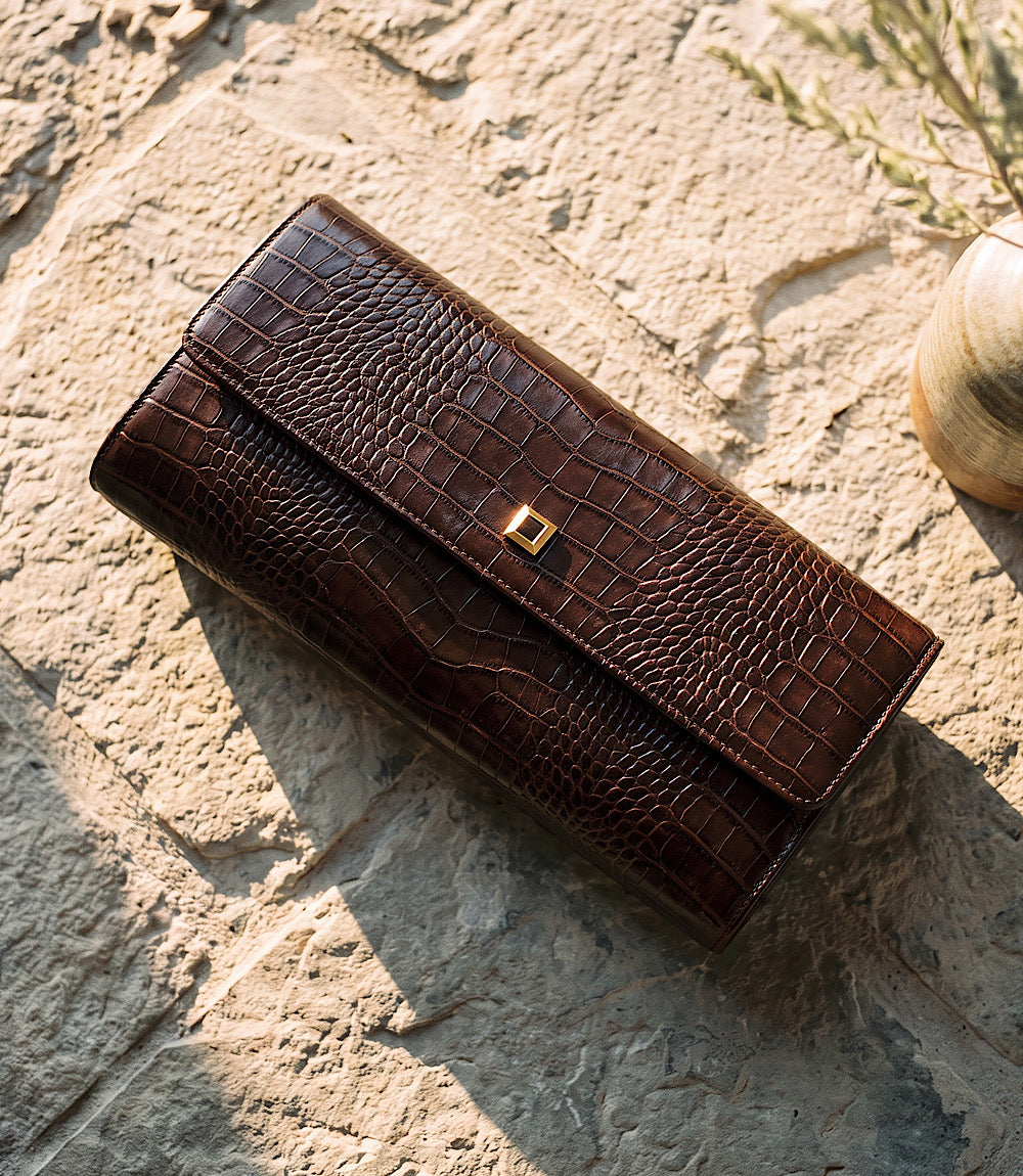 Billini Maddison Croc Clutch