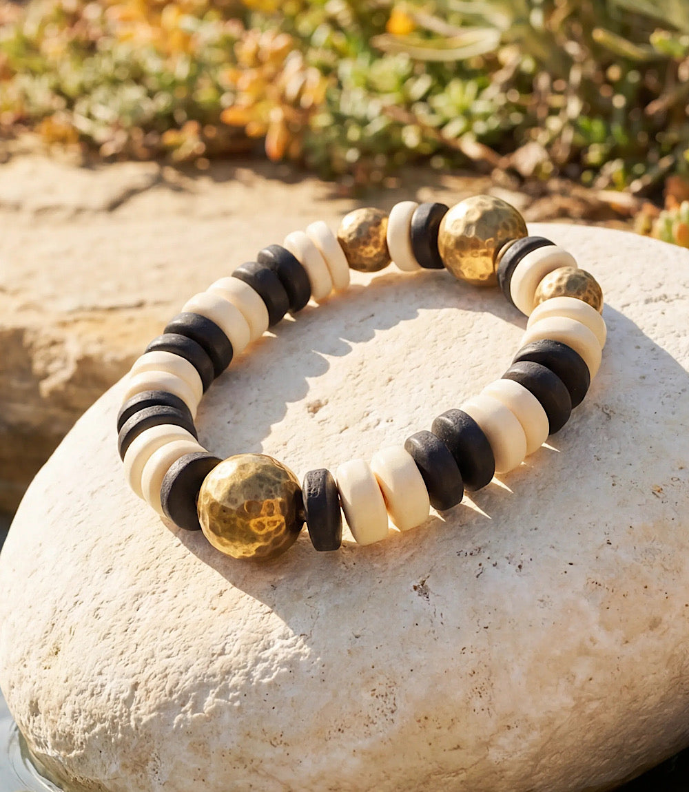 Natural Beaded Shell Bracelet